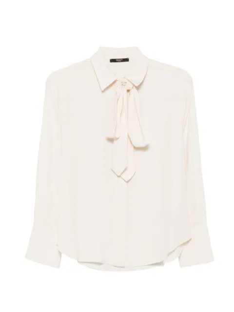 Seventy pussy-bow long-sleeve blouse Neutrals CA15444600906