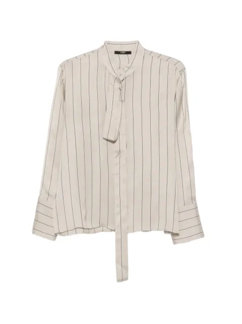 Seventy pinstripe-pattern pussy-bow blouse Neutrals CA1545450271042
