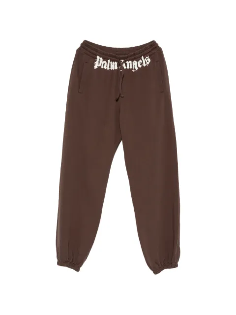 Palm Angels logo-print track pants Brown PAMCH001FL0026003