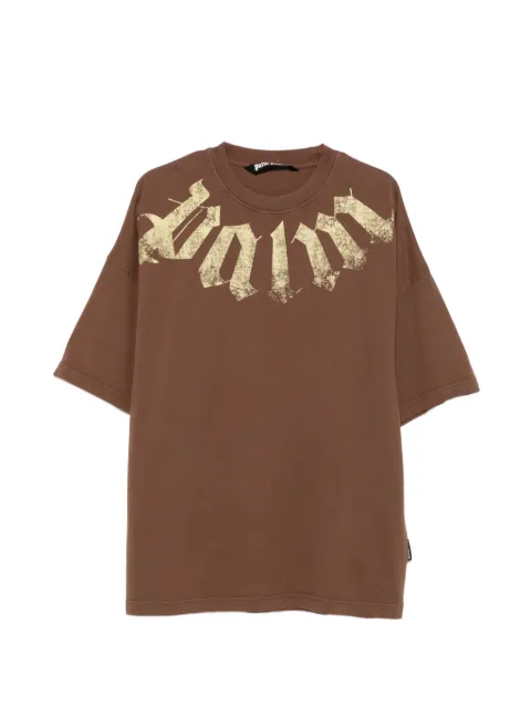 Palm Angels logo-print T-shirt Brown PAMAA003JR0016019
