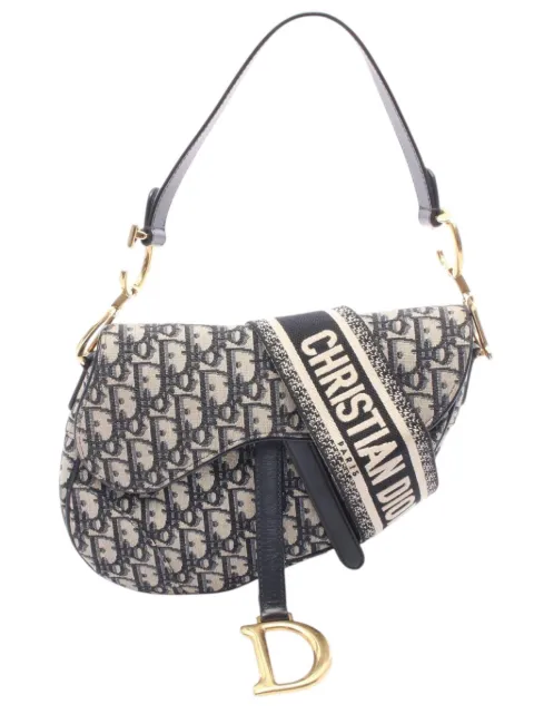 Christian Dior Pre-Owned 2000-2026 Oblique Canvas Saddle Bag shoulder bag Blue 1K02FDKYNVEHIOJA