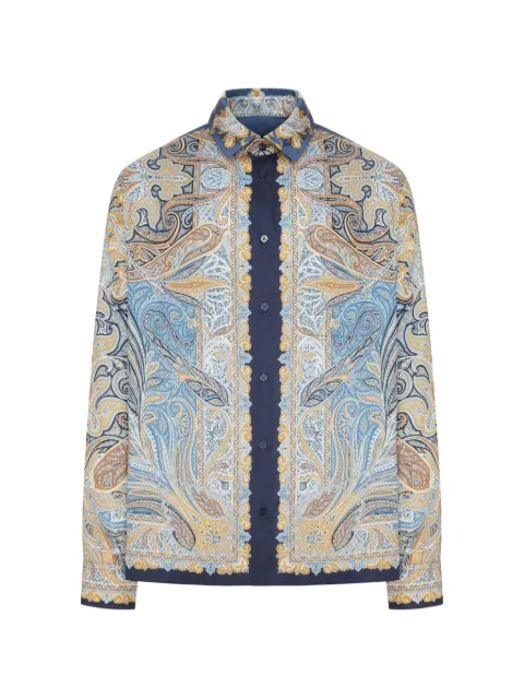 ETRO paisley-print cotton shirt Blue MRIC005799SP51C