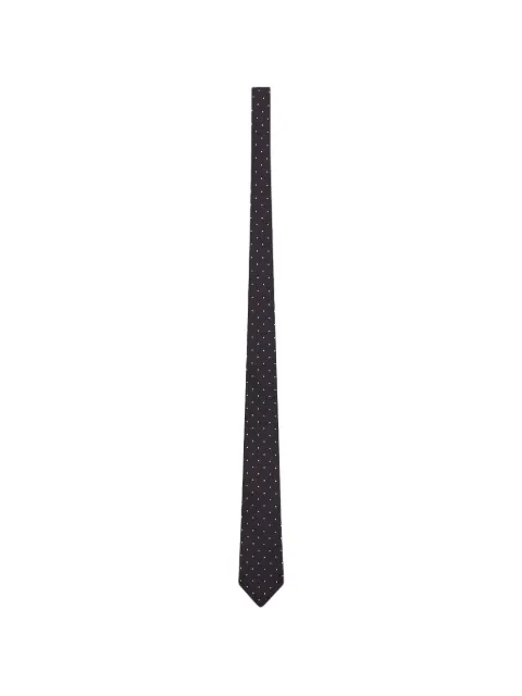 Saint Laurent tie in silk jacquard Blue A0013T3Y009