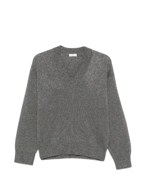 Brunello Cucinelli V-neck sweater Grey M1E224722CZN54