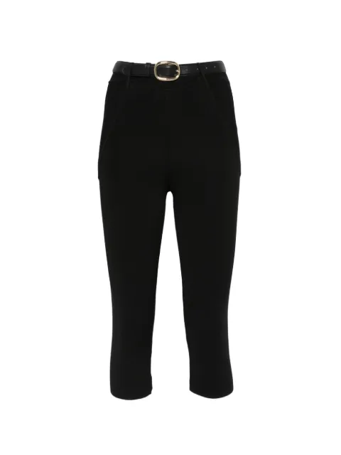Self-Portrait black capri knit leggings Black AW26149PB