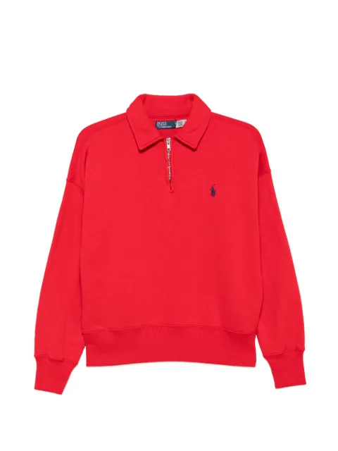 Polo Ralph Lauren quarter-zip logo-embroidered polo sweater Red 211B186855014