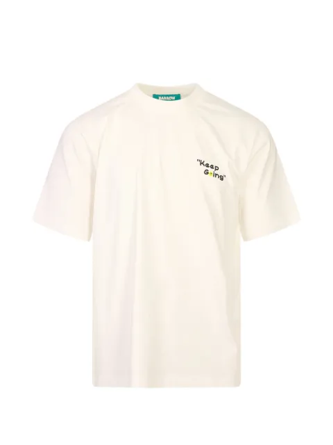 BARROW Keep Going teddy-bear print T-shirt Neutrals F6BWUATH042