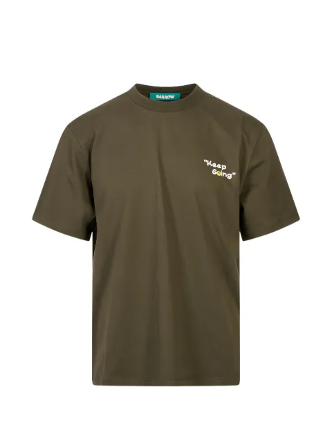BARROW Keep Going bear-print T-shirt Green F6BWUATH042