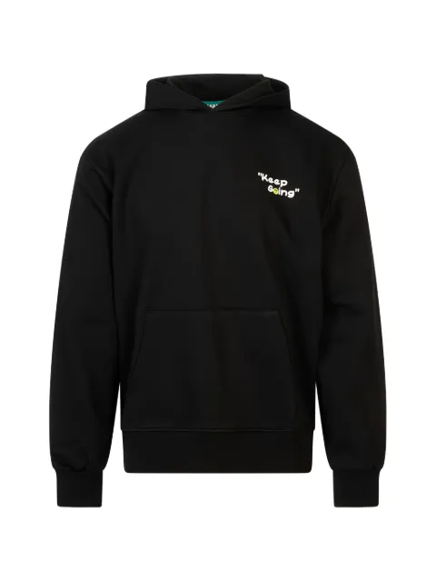 BARROW Keep Going graphic-print hoodie Black F6BWUAHS044