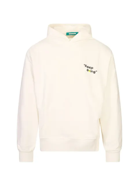 BARROW Keep Going-print hoodie Neutrals F6BWUAHS044
