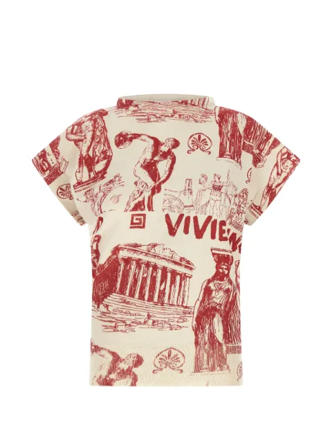Vivienne Westwood Justine graphic-print top Neutrals 18030082Y001VA405