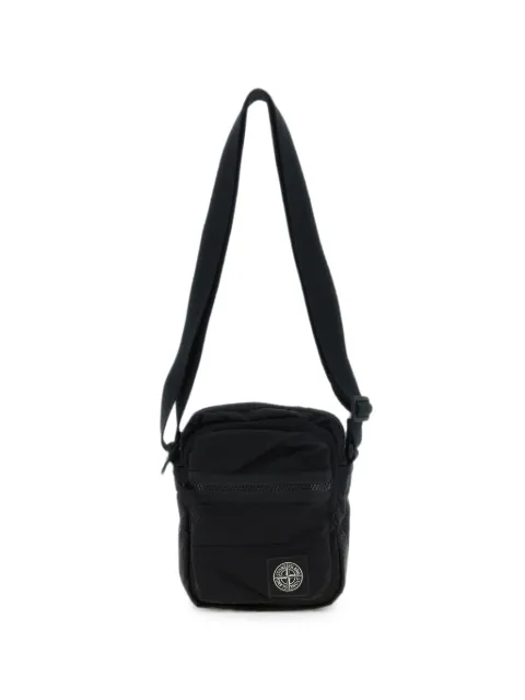 Stone Island logo-patch messenger bag Black L2S159200015S0251