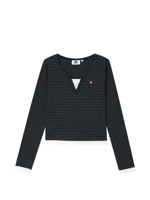 CHOCOOLATE striped long-sleeve T-shirt Black B1XLTW02187Y