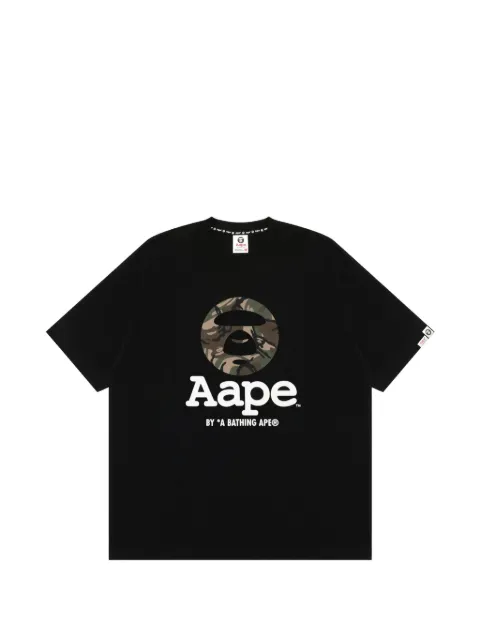 AAPE BY *A BATHING APE® AAPEUNVS moonface T-shirt Black ATE10034XR