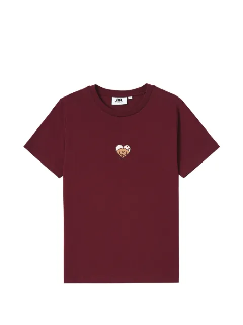 CHOCOOLATE heart-motif embroidered T-shirt Red B1XTEW02193X