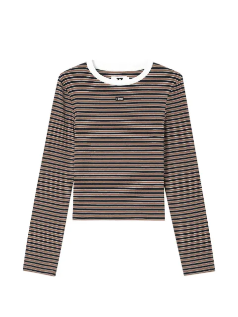 izzue striped long-sleeve T-shirt Brown IZXLTW01238X