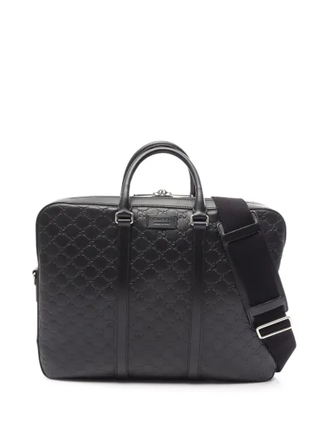 Gucci Pre-Owned 2000-2015 Guccissima business bag Black 09JW76TBWMPV1DLR