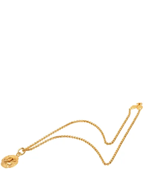CHANEL Pre-Owned 1995 CC Gold Plated Medallion Pendant Necklace costume necklace Gold 5GTADLW35OU55W6C