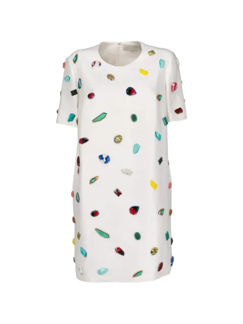 Stella McCartney Pre-Owned crystal-embellishment mini dress White MR2106261