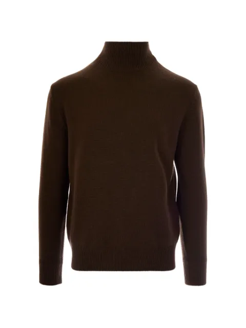 Paolo Pecora high-neck ribbed-trim sweater Brown A029F0092355