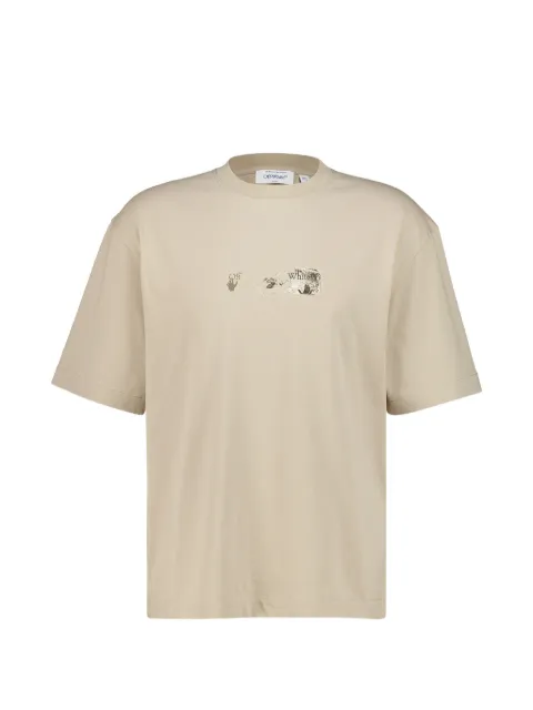 Off-White Arrows-print cotton T-shirt Neutrals 44MAA120F26J00D