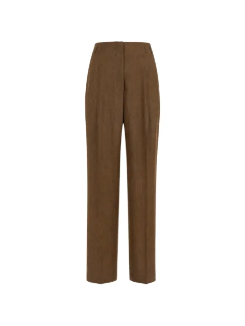 Alberta Ferretti pleated belt-loops trousers Brown 262U03086639