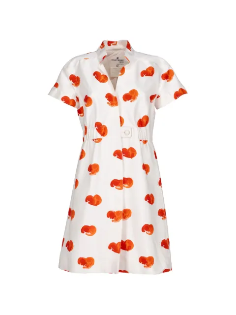 Courrèges Pre-Owned heart-print belted mini dress White MR2607253
