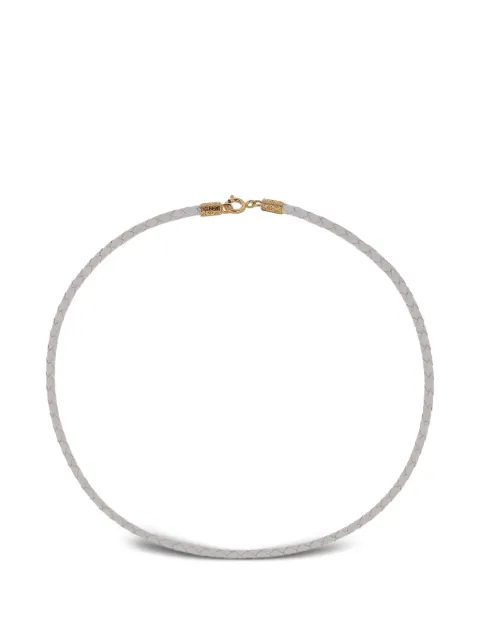 BUDDHA MAMA braided cord necklace Gold 4058WHI