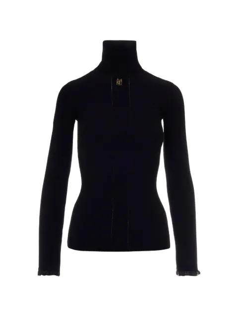 Elisabetta Franchi ribbed roll-neck sweater Black MK22B66E2110
