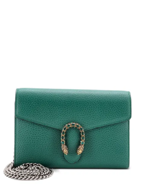 Gucci Pre-Owned Dionysus Chain Wallet Leather with Embellished Detail Small crossbody bag Green Q8OVDKXR1Q4N8H4W