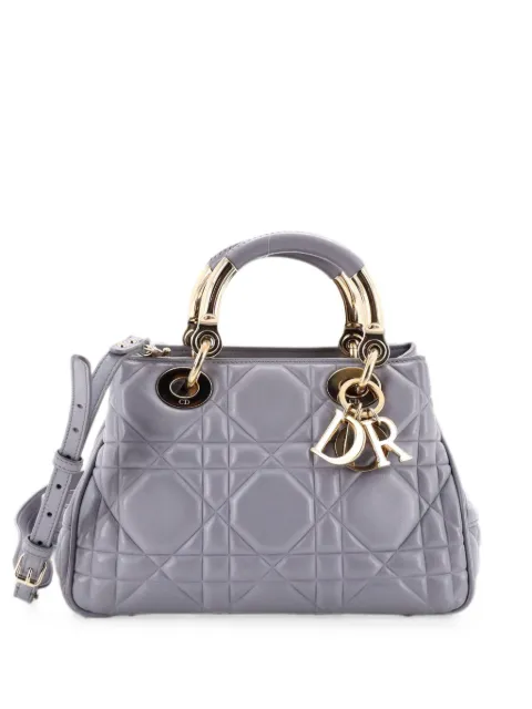 Christian Dior Pre-Owned Lady 95.22 Bag Cannage Embossed Leather Small crossbody bag Grey ID6MOUCBT3KU4X9D