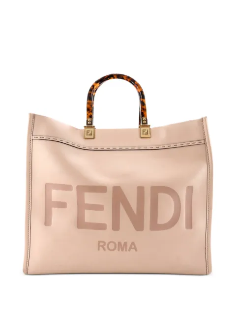 Fendi Pre-Owned Sunshine Shopper Leather Medium tote bag Neutrals IOEDG73MQRXM5NMA
