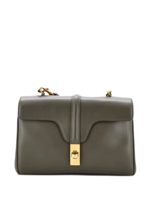 Celine Pre-Owned Soft 16 Bag Smooth Calfskin Teen shoulder bag Green YSSCBAVJC2U9BXGK