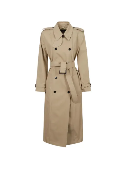 Gucci belted double-breasted trench coat Neutrals 866146ZAUG2