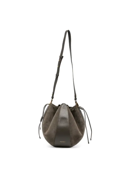 Coccinelle Boom panelled suede shoulder bag Grey E1VG0230101