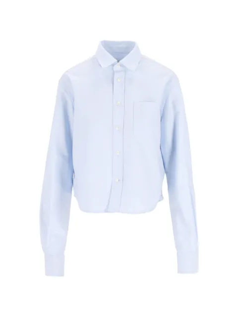 AMI Paris Ami de Coeur cropped shirt Blue FSH876CO0031