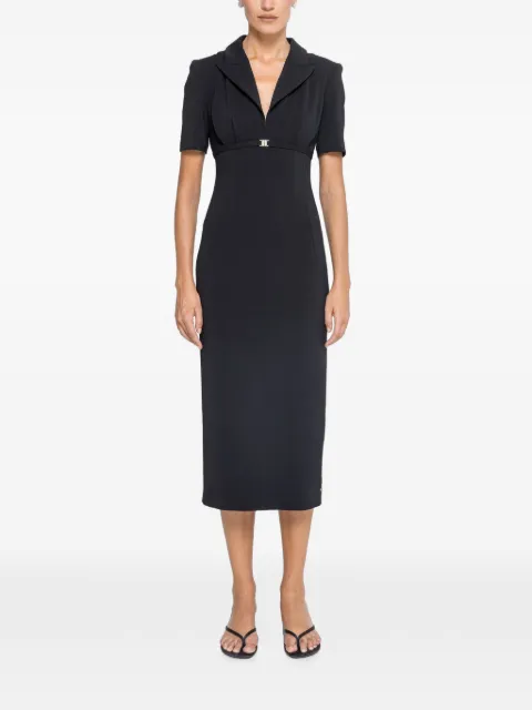 NISSA fitted midi dress Black RZ16986BLACK