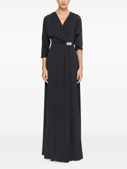 NISSA crystal-embellished maxi dress Black RS16959BLACK