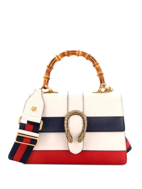 Gucci Pre-Owned Dionysus Bamboo Top Handle Bag Colorblock Leather Medium satchel Neutrals HATJALCD2SCY36RC