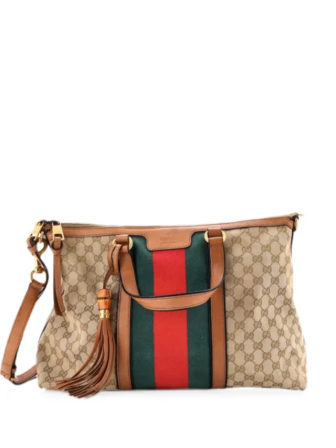 Gucci Pre-Owned Rania Convertible Top Handle Bag Web GG Canvas Medium tote bag Brown GLTHBNXV93UMK0GV