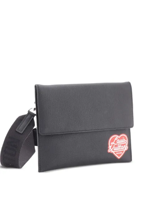 Louis Vuitton Pre-Owned Nigo Trio Messenger Pouch Monogram Denim and Taurillon Leather clutch bag Black Z8OAXVT8B84LC5LB