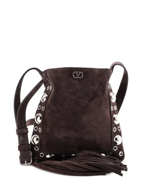 Valentino Garavani Pre-Owned Nellcote Shoulder Bag Studded Leather Small crossbody bag Brown YPAZ8OBIXVXZXAPL