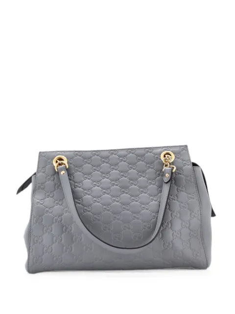 Gucci Pre-Owned Soft Signature Shoulder Bag Guccissima Leather Medium tote bag Grey 3WG18X319JNHQ9GM