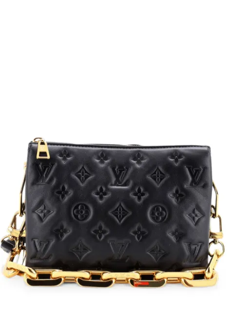 Louis Vuitton Pre-Owned Coussin Bag Monogram Embossed Lambskin BB crossbody bag Black 241SZWKM4TA4GE2V