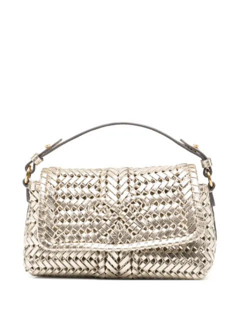Anya Hindmarch woven leather shoulder bag Gold 209496PLATINO