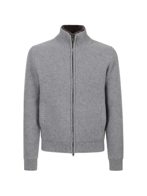 Herno Resort ribbed-knit wool cardigan Grey MC00058UR70153