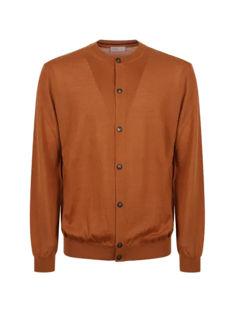 Herno fine-knit button-up cardigan Brown MC00054UR70025