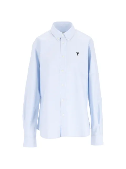 AMI Paris Ami de Coeur button-down shirt Blue USH878CO0031