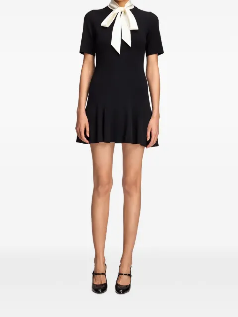 Cinq A Sept Janis pussy-bow mini dress Black ZK126310483Z