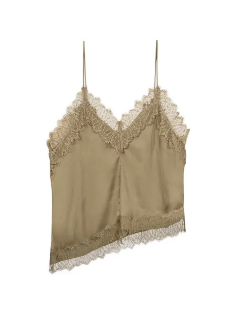 Luisa Cerano lace-trim top Green 24872623870